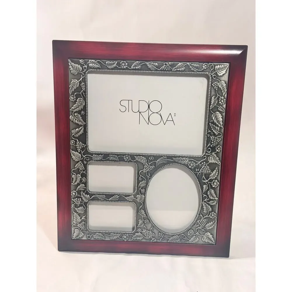 Classic Cherrywood Collage multi Photo frame Picture holder  -Studio Nova